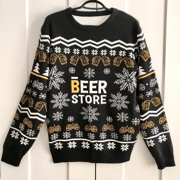 The Beer Store, Ugly Christmas Sweater, Brewers Retail, Beer Sweater, RARE, Med - Picture 1 of 11